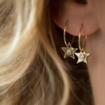 LOUISE star hoop earrings luj paris jewels