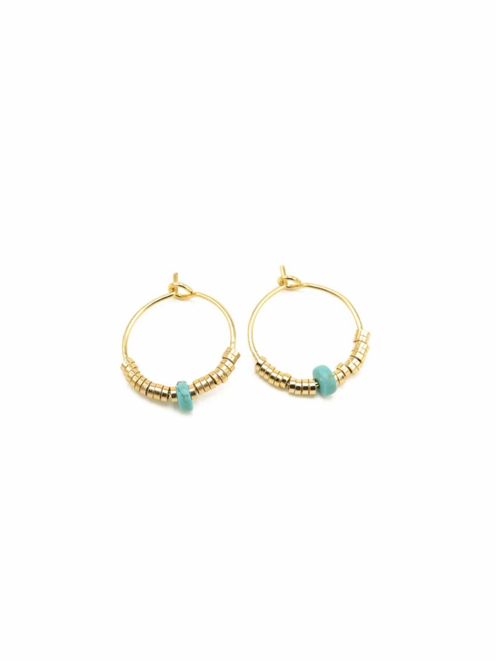 JOSEPHINE turquoise hoop earrings luj paris jewels