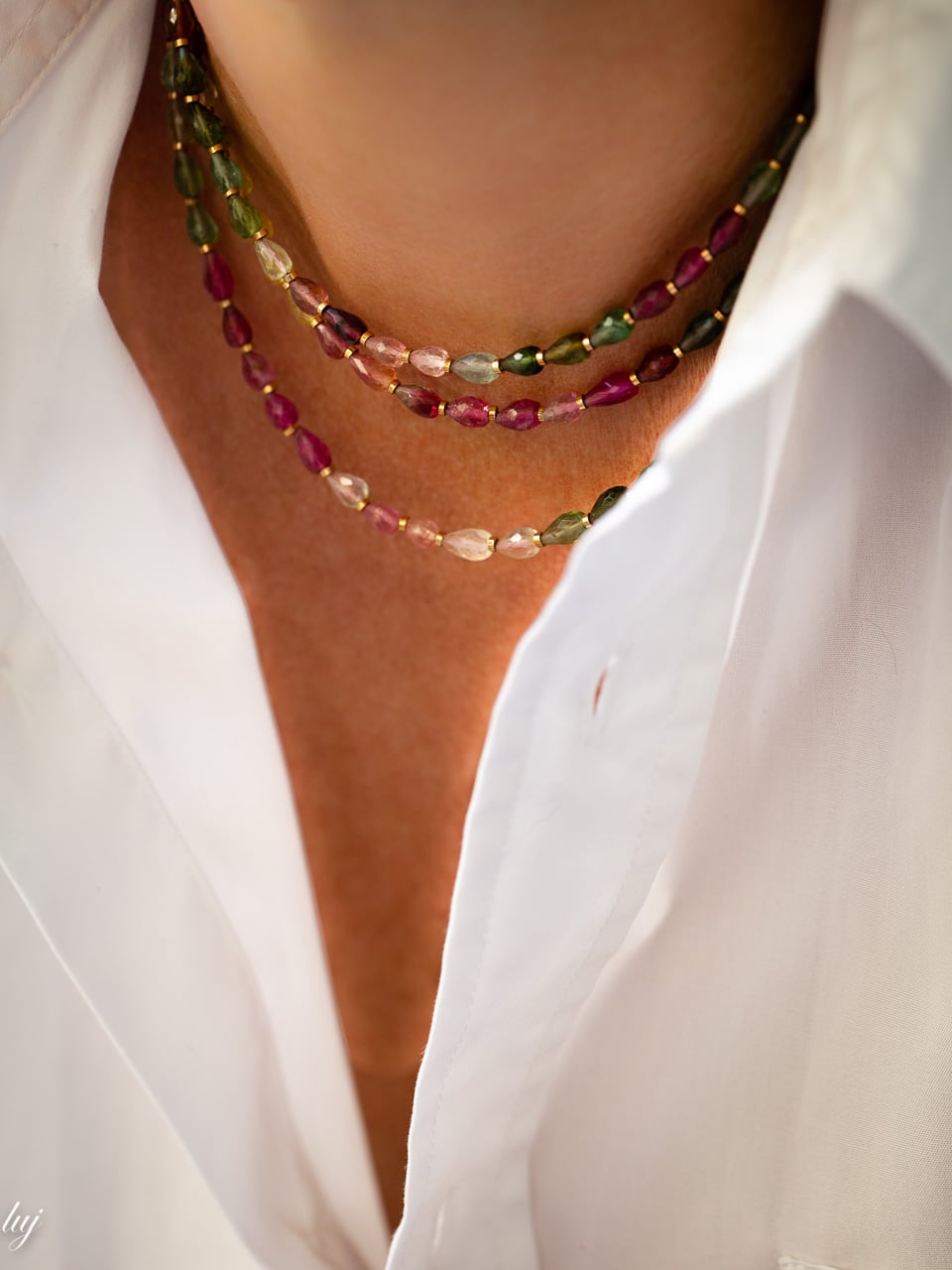 Tourmaline choker necklace CAPUCINE luj paris jewels