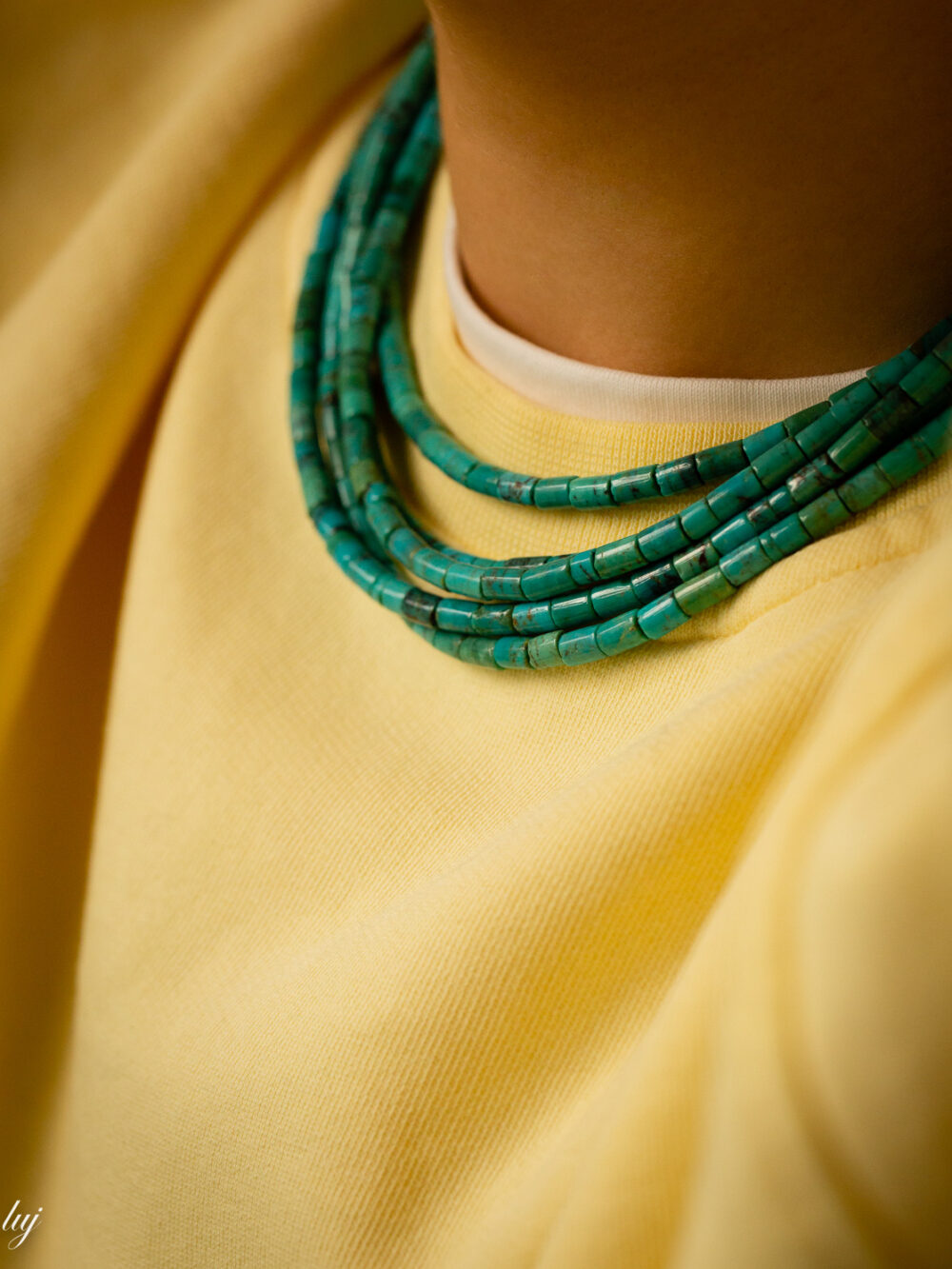 collier turquoise amerindienne gloria accumulation luj paris bijou