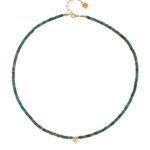 Celeste Turquoise and brilliants necklace luj paris bijoux