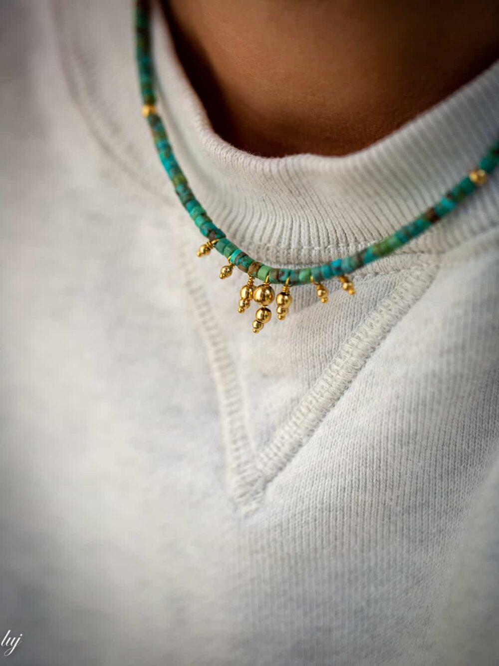 Jaipur Turquoise necklace luj paris bijoux