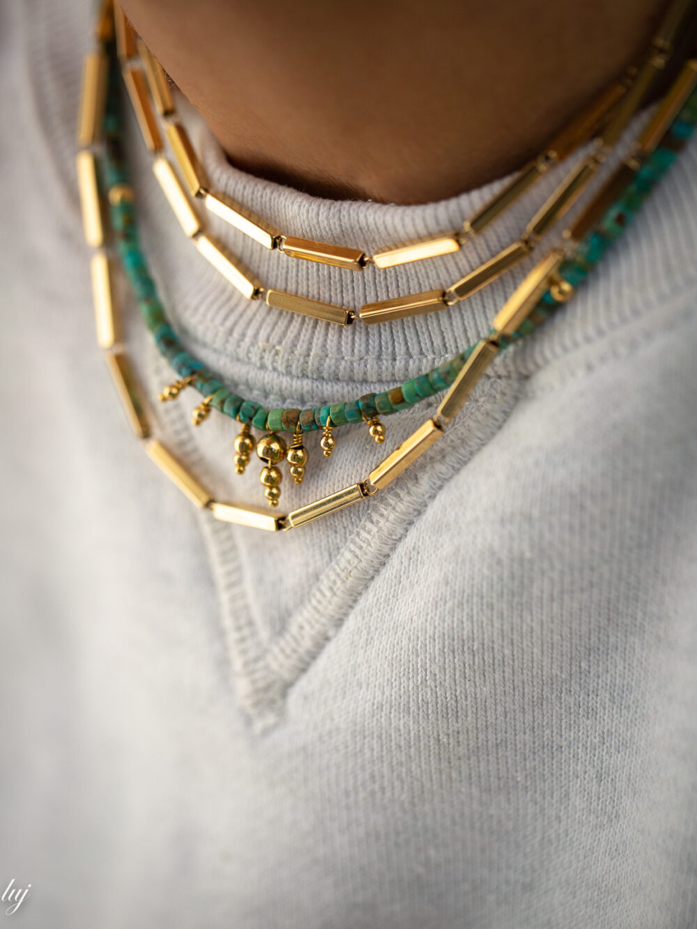 Jaipur Turquoise necklace luj paris bijoux