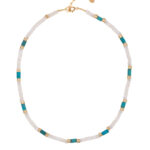 Valentine Turquoise and mother of pearl surfer necklace