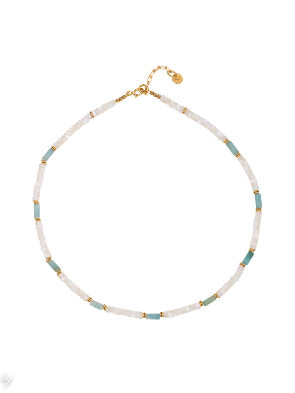 Valentine Turquoise and mother of pearl surfer necklace