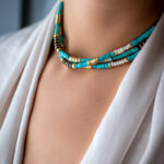 CHRISTY light Turquoise surfer necklace