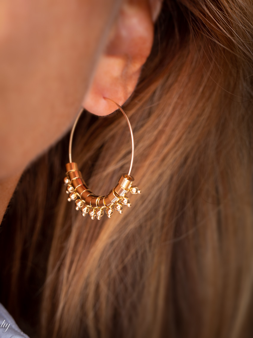 Bombay hoops earrings luj paris bijou