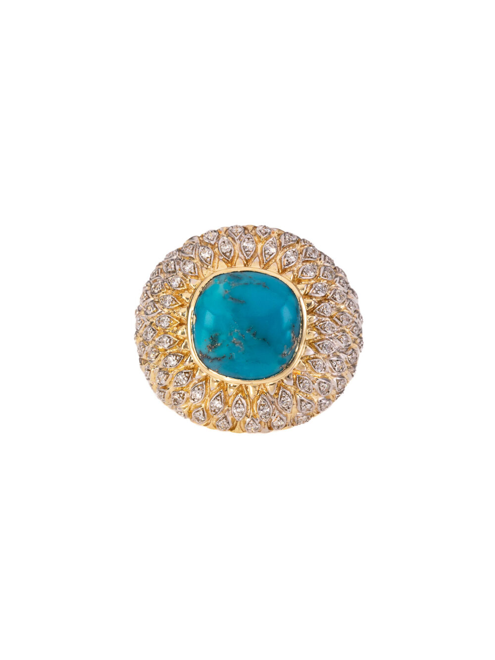 diamond-pavee-ring-central-turquoise-stone-peacock-luj-paris-joaillerie