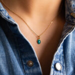 collier medaille miracle turquoise luj paris bijoux